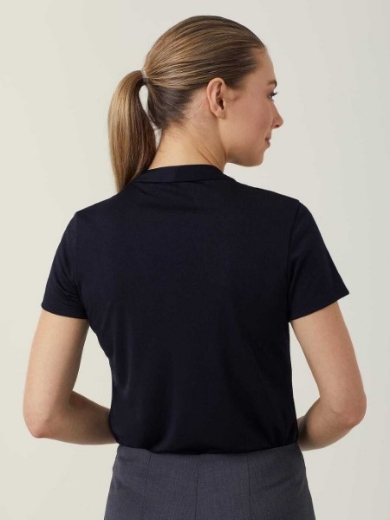 Picture of NNT Ladies Matt Jersey Twist Neck Short Sleeve Top